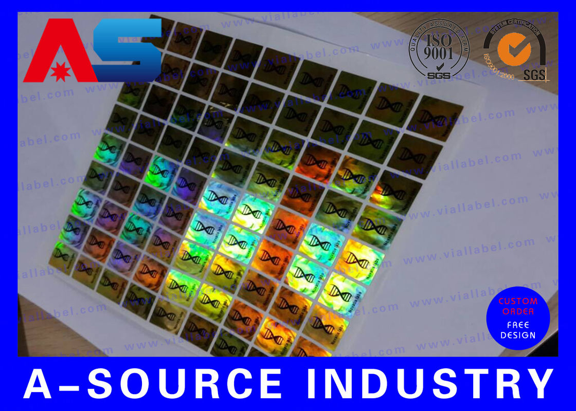 3d Hologram Sticker PET Custom Holographic Sticker / Custom Decal Sticker dengan Scratch Off Code