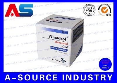 Kotak kemasan kapsul oral Kotak karton yang tergores Kotak kertas obat yang disesuaikan untuk 50 botol tab SGS persetujuan