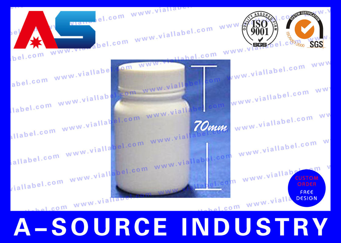60ml PE Kapsul Botol Pil Plastik 70mm * 27mm Dengan Perlindungan Sensitif Seal Botol obat plastik
