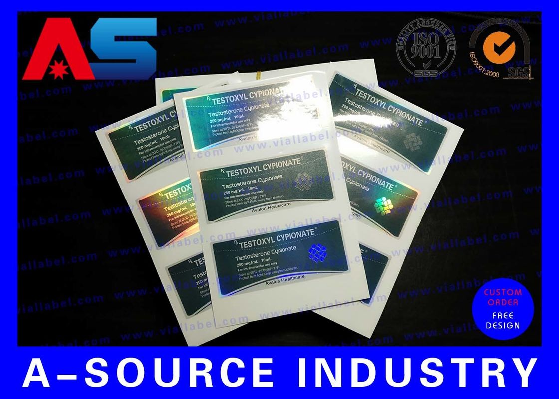 Matt Finish Waterproof Plastik Botol Farmasi Label Stiker Untuk Peptida / Tirz