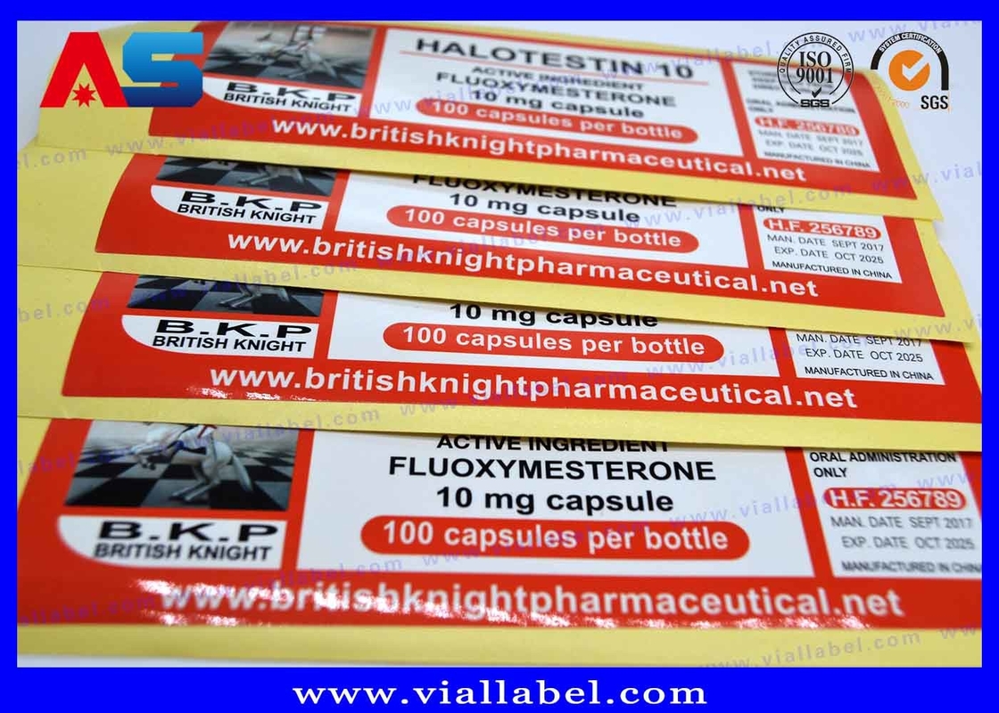 Waterproof 10ml Vial Label Sticker Cetak Putih Warna Penuh