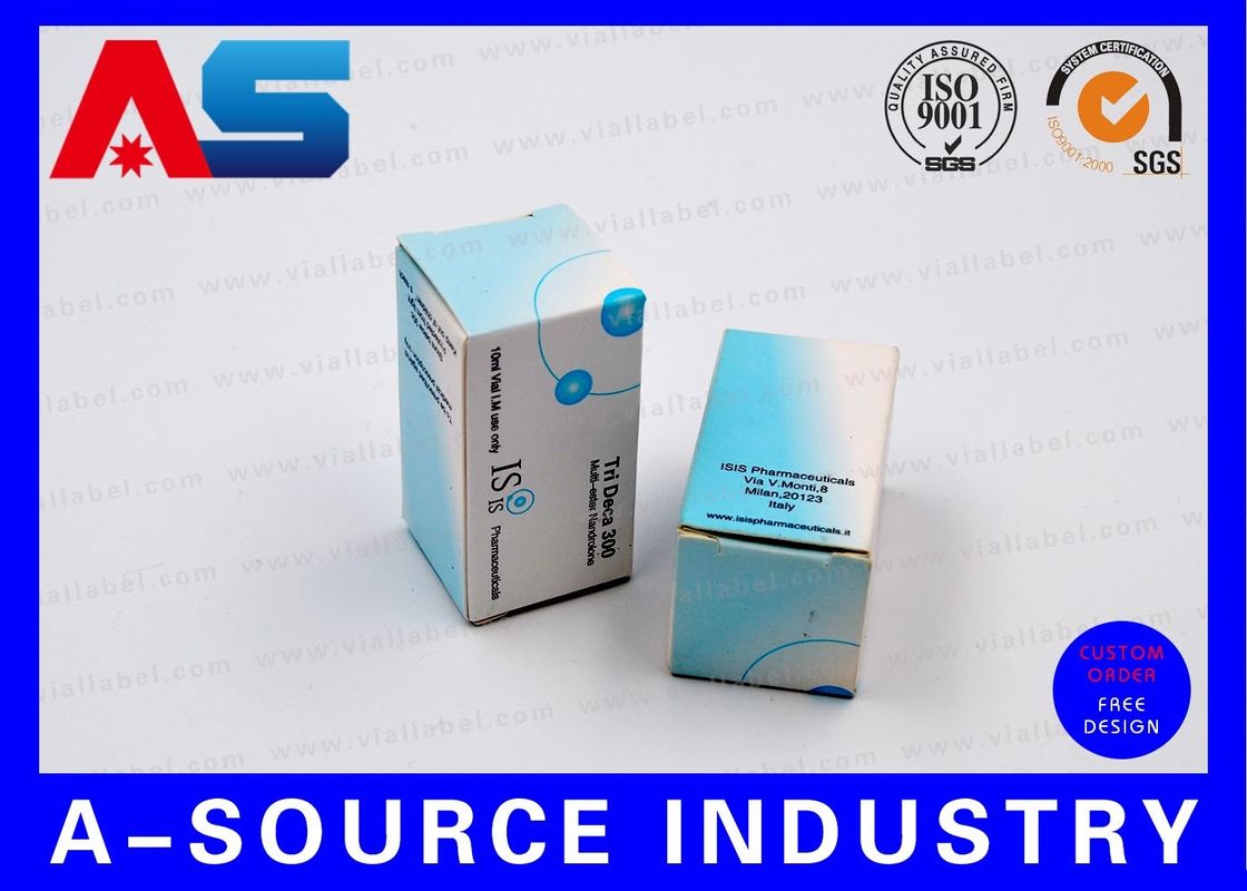 Acheter Peptide Vial Storage Box Matt Finish Anti - Fake Blue White Printing untuk kemasan binaraga