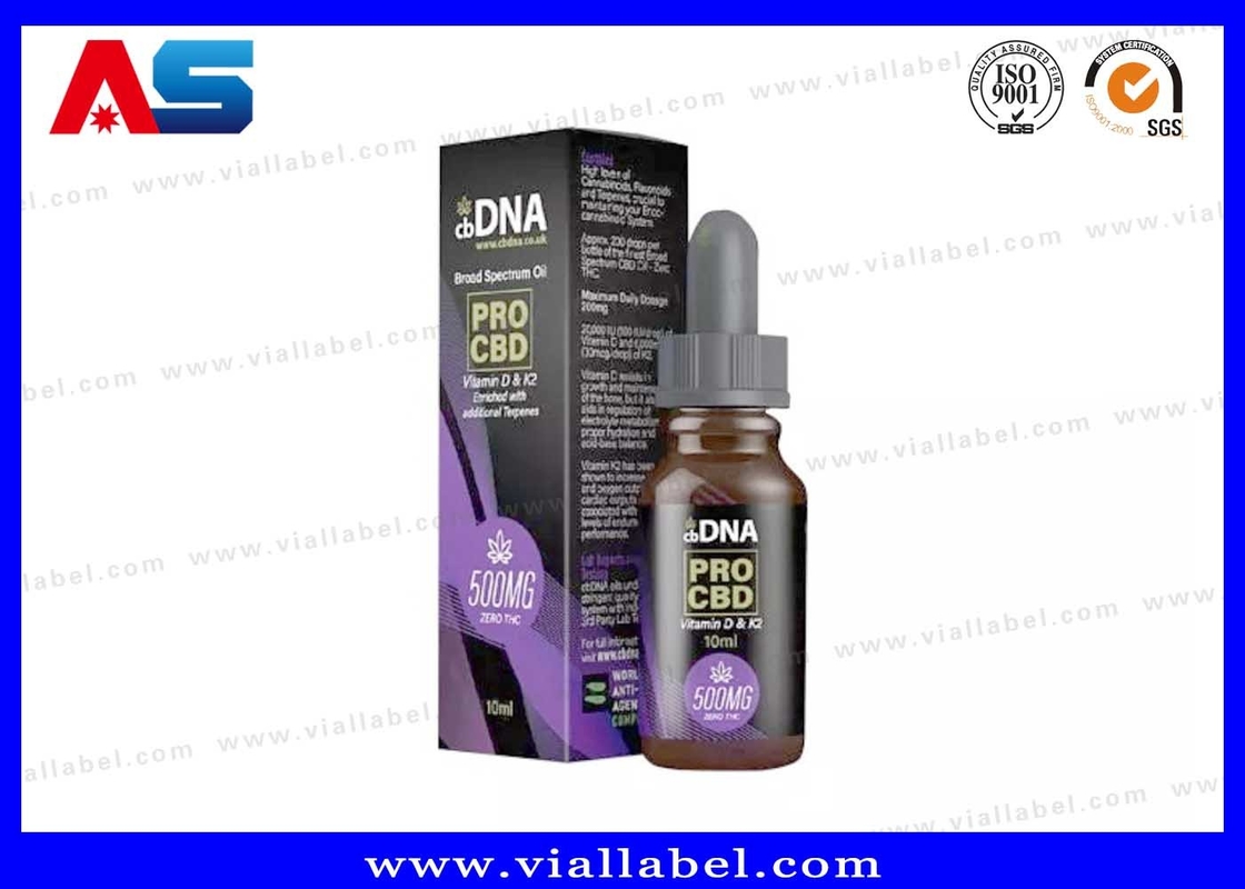 Pro CBD Paket Kotak Dan Label DNA Oil Dropper Botol Label Dan Kotak Printing Factory