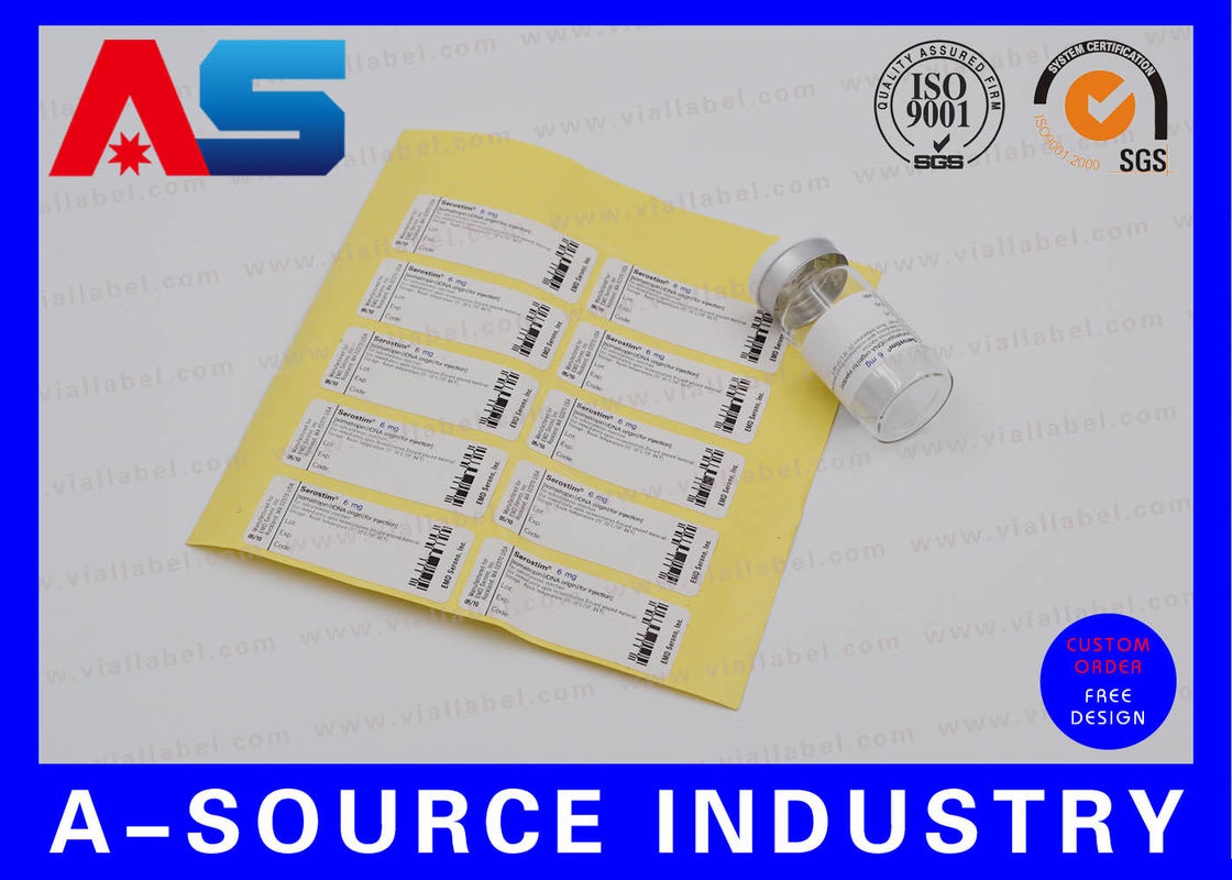 Stiker Kertas Anti-Palsu Perekat 2ml Untuk Botol Suntikan Air Steril Soma-tropin DNA Origin