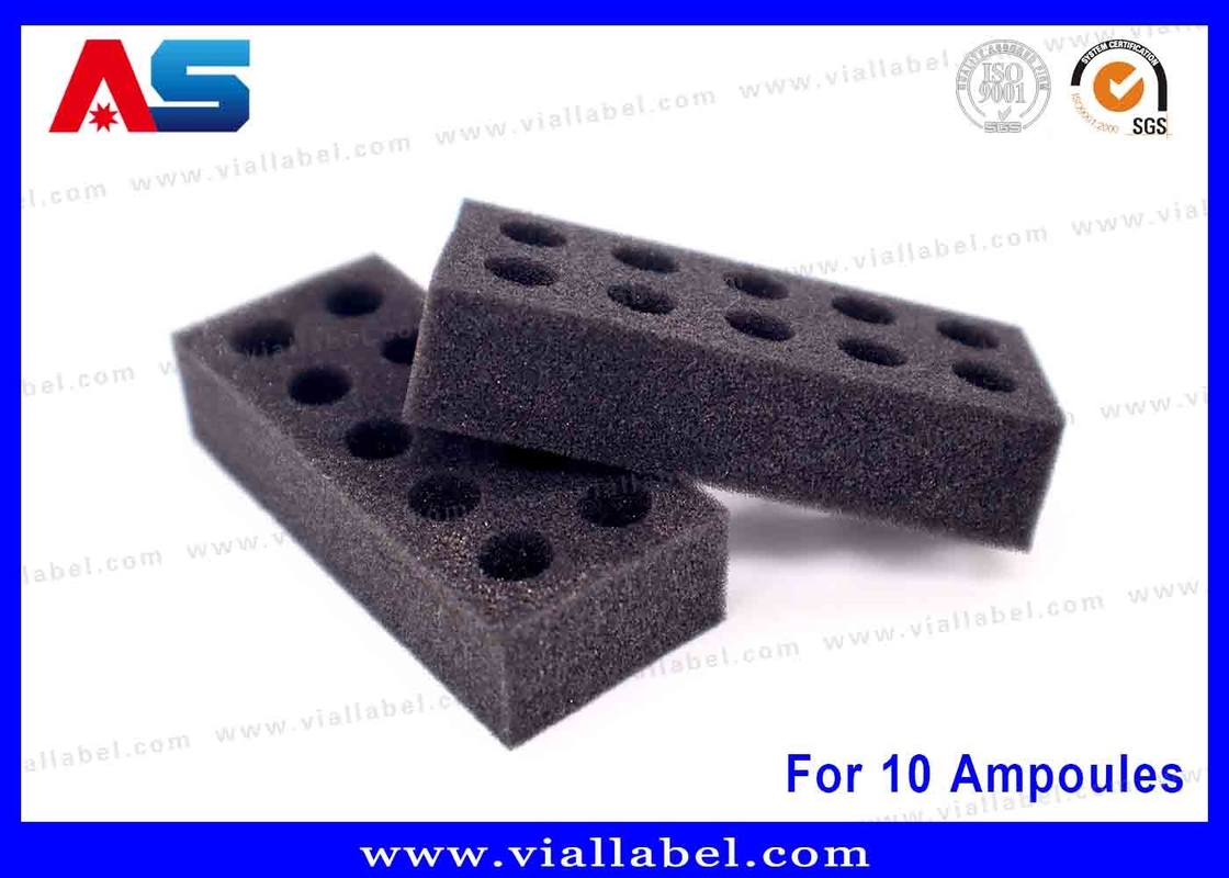 Siap Untuk Pengiriman: Black EVA Foam Storage Untuk 10 Ampul   10x1ml Solusi Penyimpanan Aman untuk Paket Peptida
