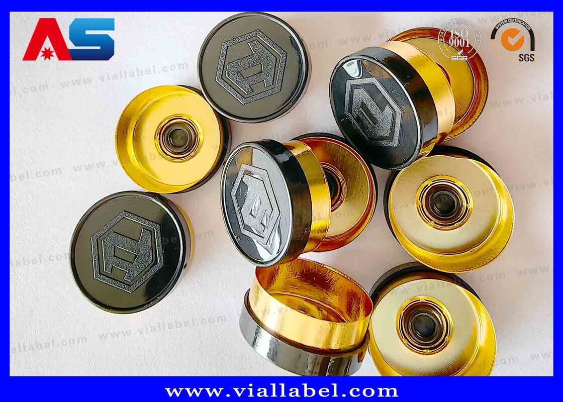 20mm Flip Off Caps Logo yang disesuaikan, Flip Top Bottle Caps Logo Custom yang terukir MOQ 30000pcs