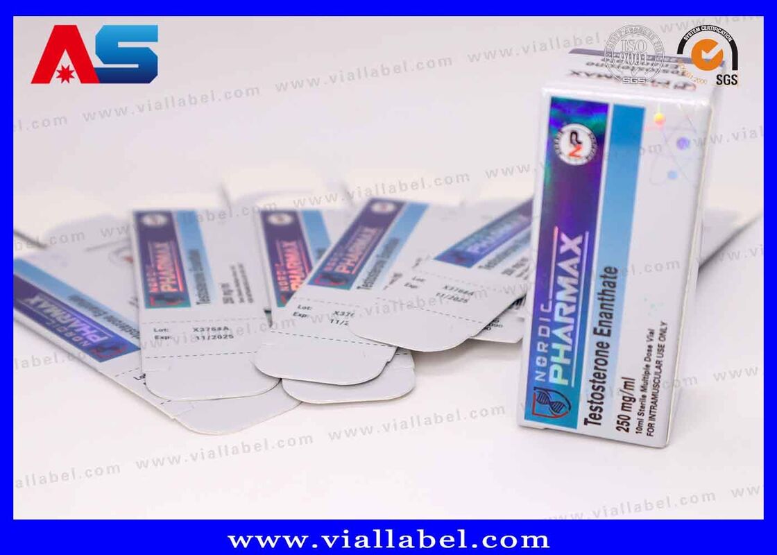 Kotak Kemasan Kecil Karton 10ml Vial Box Hologram Untuk Peptide Laboratory Gen Pharma