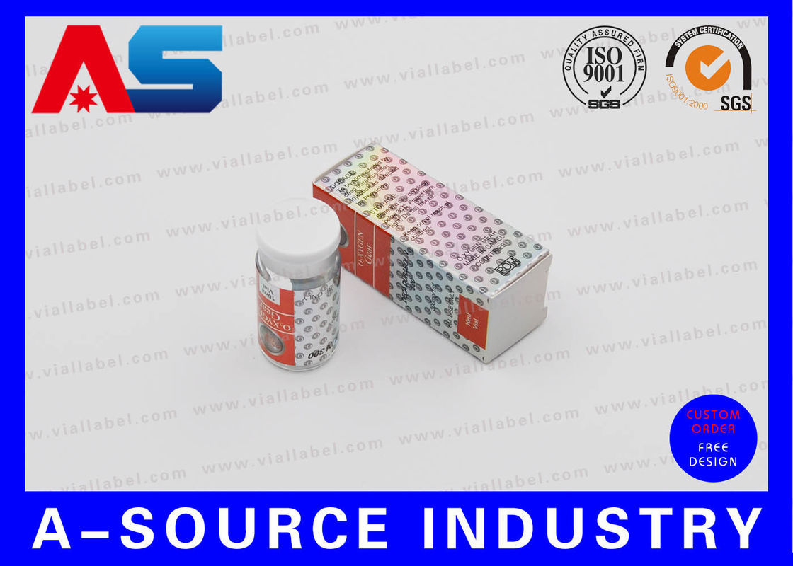 Holographic Metallic Cardboard Moving Boxes Foil Tablet Untuk 50CC Botol kotak kemasan farmasi
