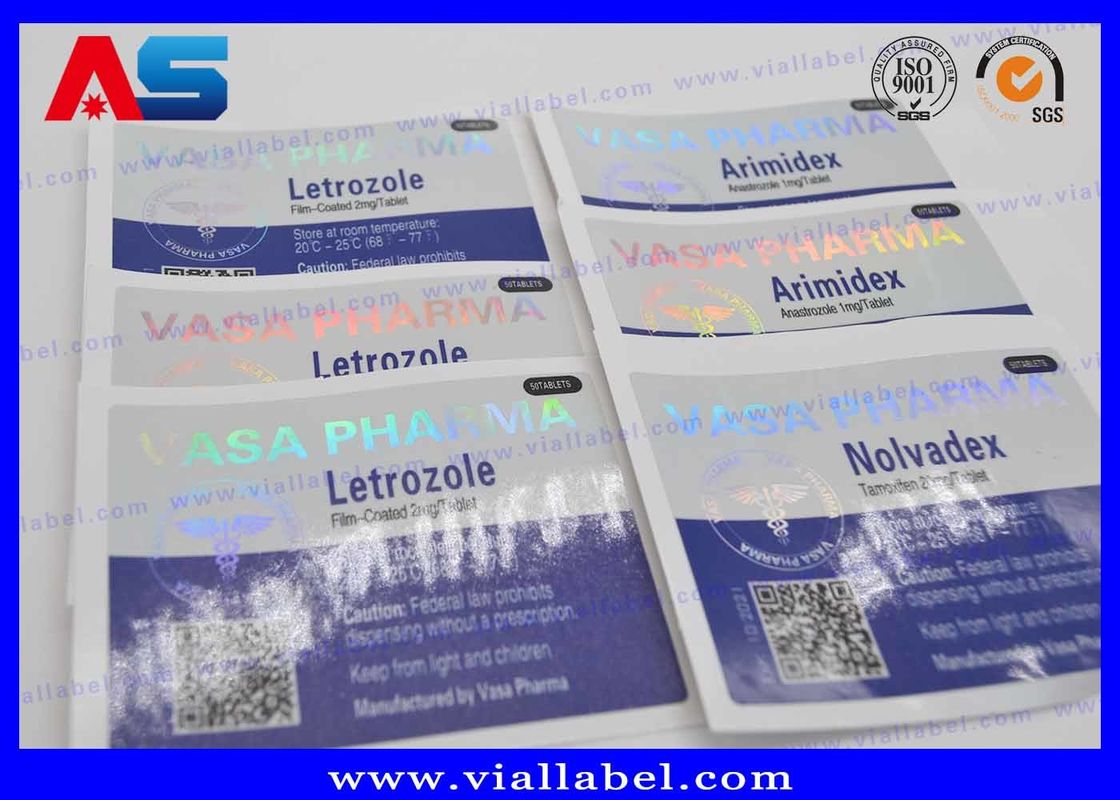 Pengemasan Botol Dropper Label perekat khusus untuk Vial 10ml Label untuk vial kaca