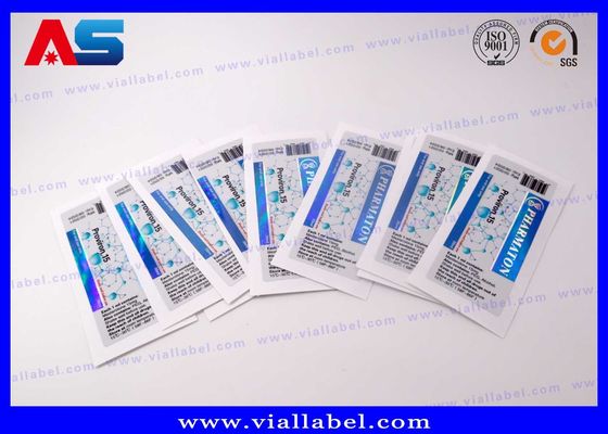 Holographic Printing Peptide 10ml Vial Label Desain kustom stiker botol kustom
