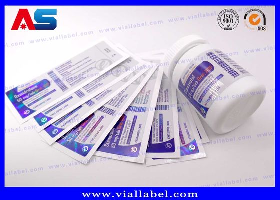 Laser Holographic Foil Label Botol Pil Cetak Untuk Paket Farmasi