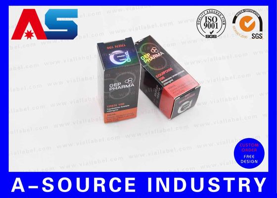Label Kemasan Farmasi Bermerek Untuk Kotak CMYK Pencetakan Desain Profesional / Vial Peptida