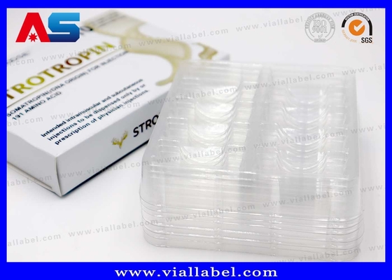 Baki dan Kotak Plastik Farmasi Kustom Untuk Vial Kaca Peptida 2ml, MOQ 100pcs