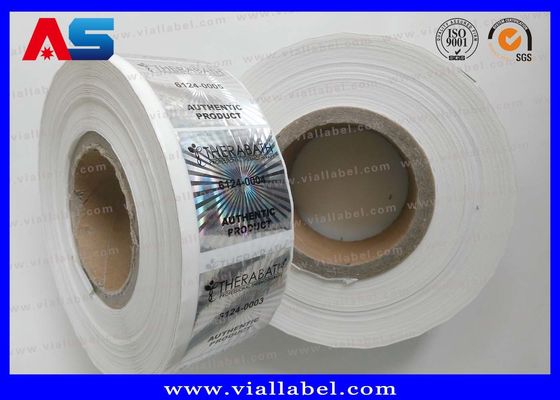Stiker Hologram Perak 3D Kustom Dalam Keamanan Gulungan Asli Dengan Stiker keamanan holografik Kode Hitam Serius