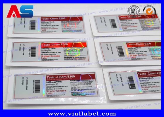 Glossy Finish Propionat Peptida Botol Label Dan Kotak Warna Khusus Untuk Vial Peptida Farmasi
